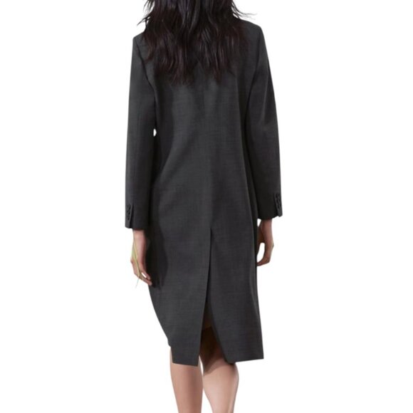ZARA ZW COLLECTION TAILORED WOOL BLEND FROCK COAT - Picture 4 of 4
